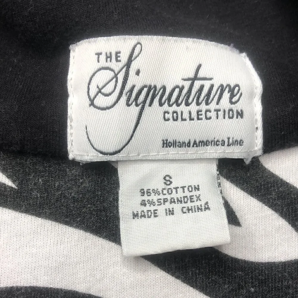 Holland America Line Signature Collection Black Snap Front Jacket Silver Size S